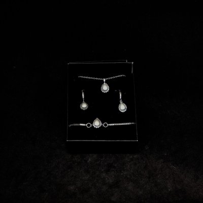 Lületaşı Kolye Küpe Bileklik Set - KS3