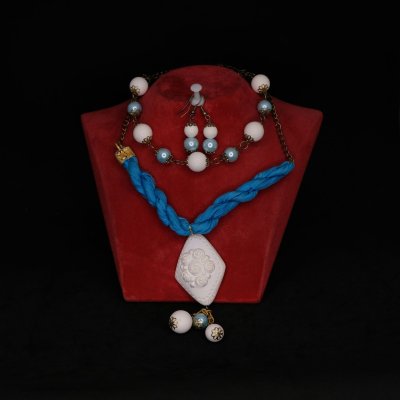 K14 Lületaşı Kolye Küpe Set