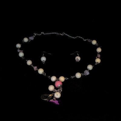 Lületaşı Kolye Küpe Set - KS36