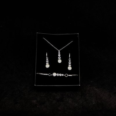 Lületaşı Kolye Küpe Bileklik Set - KS1