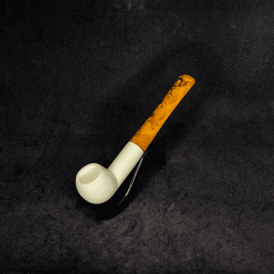 Elma Düz Saplı Lületaşı Pipo - 1018