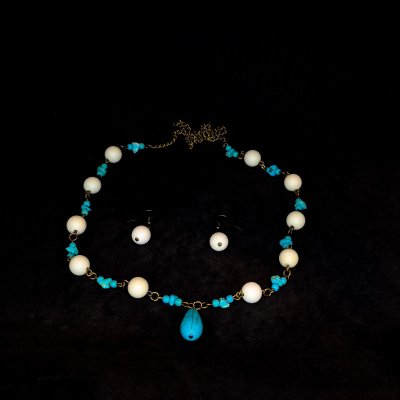 Lületaşı Kolye Küpe Set - KS32