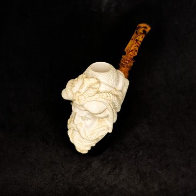 Türk Sultan Başı Lületaşı Pipo - 1084