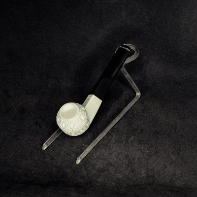 Bulldog Köşeli Düz Saplı Lületaşı Pipo - 1011