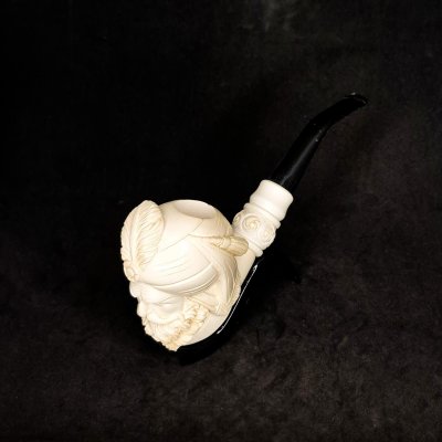 Türk Sultan Başı Lületaşı Pipo - 1075