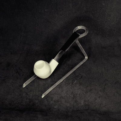 Bulldog Köşeli Düz Saplı Lületaşı Pipo - 1010