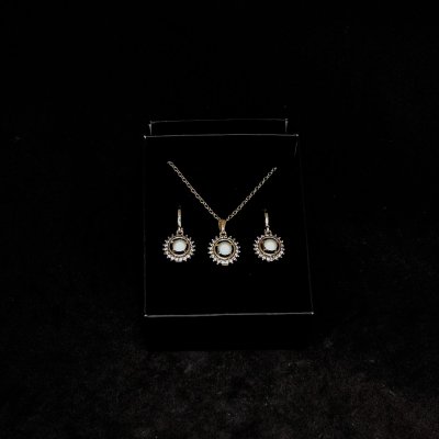 Lületaşı Kolye Küpe Set - KS6