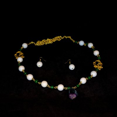 Lületaşı Kolye Küpe Set - KS35